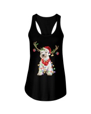 Reindeer - Miniature Schnauzer Ladies Flowy Tank tile