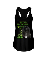 Gold Grass - BLACK Pekingese Ladies Flowy Tank tile