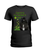Gold Grass - BLACK Pekingese Ladies T-Shirt tile