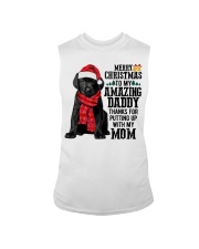 Merry Christmas Daddy Black Labrador Sleeveless Tee tile