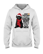 Merry Christmas Daddy Black Labrador Hooded Sweatshirt tile