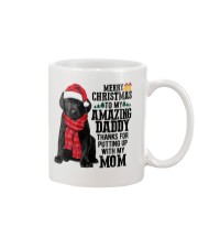 Merry Christmas Daddy Black Labrador Mug tile