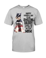 Daddy Miniature Schnauzer Classic T-Shirt front