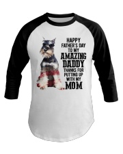 Daddy Miniature Schnauzer Baseball Tee tile
