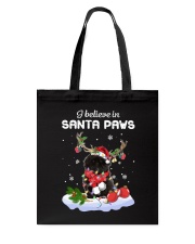 Santa Reindeer - Black Shih Tzu Tote Bag tile