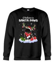 Santa Reindeer - Black Shih Tzu Crewneck Sweatshirt tile
