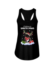 Santa Reindeer - Black Shih Tzu Ladies Flowy Tank tile