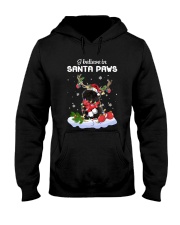 Santa Reindeer - Black Shih Tzu Hooded Sweatshirt front