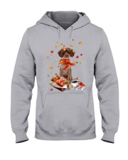 Autumn Leaves RED Schnoodle Hooded Sweatshirt tile