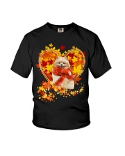 Autumn Leaf - CREAM Pomeranian Youth T-Shirt tile