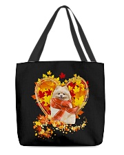 Autumn Leaf - CREAM Pomeranian All-Over Tote tile