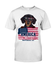america 4th july - Dachshund Classic T-Shirt front