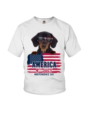 america 4th july - Dachshund Youth T-Shirt tile
