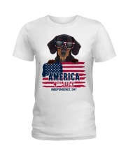 america 4th july - Dachshund Ladies T-Shirt tile