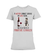 She Also Needs - Miniature Schnauzer 3 Premium Fit Ladies Tee tile