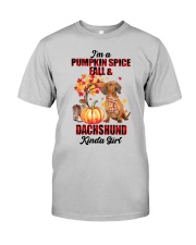Pumpkin Girl - Red Dachshund Classic T-Shirt front