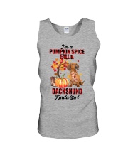 Pumpkin Girl - Red Dachshund Unisex Tank tile