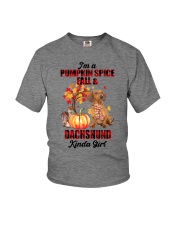 Pumpkin Girl - Red Dachshund Youth T-Shirt tile