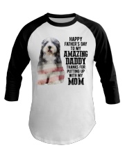 Father Day - Bearded Collie Baseball Tee tile