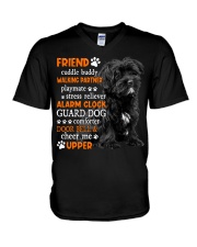 Playmate - BLACK Morkie V-Neck T-Shirt tile