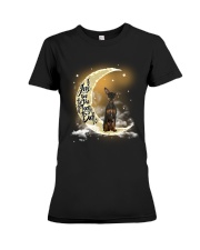 Moon n Back - Black Min Pin Premium Fit Ladies Tee tile