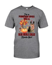 Pumpkin Girl - Blue Merle Collie Classic T-Shirt tile
