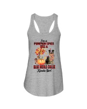 Pumpkin Girl - Blue Merle Collie Ladies Flowy Tank tile