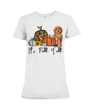Fall Pumpkin Goldendoodle Premium Fit Ladies Tee tile