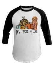 Fall Pumpkin Goldendoodle Baseball Tee tile