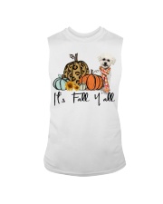 Fall Pumpkin Bichon Frise 2 Sleeveless Tee tile