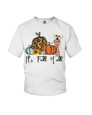 Fall Pumpkin Bichon Frise 2 Youth T-Shirt tile