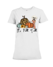 Fall Pumpkin Bichon Frise 2 Premium Fit Ladies Tee tile