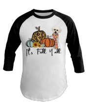 Fall Pumpkin Bichon Frise 2 Baseball Tee tile