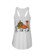 Fall Pumpkin Rhodesian Ridgeback Ladies Flowy Tank tile