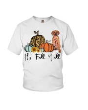 Fall Pumpkin Rhodesian Ridgeback Youth T-Shirt tile