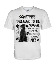 Sometimes - Giant Schnauzer V-Neck T-Shirt tile