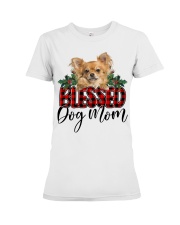 Blessed Dog Mom - Long-haired Tan Chihuahua Premium Fit Ladies Tee tile