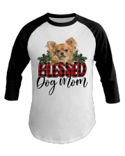 Blessed Dog Mom - Long-haired Tan Chihuahua Baseball Tee tile