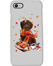 Autumn Leaves CHOCOLATE Labrador Phone Case tile