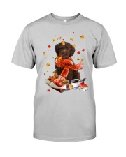 Autumn Leaves CHOCOLATE Labrador Classic T-Shirt front