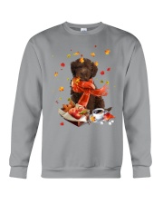 Autumn Leaves CHOCOLATE Labrador Crewneck Sweatshirt tile