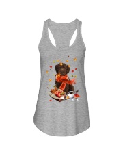 Autumn Leaves CHOCOLATE Labrador Ladies Flowy Tank tile