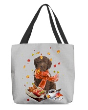 Autumn Leaves CHOCOLATE Labrador All-Over Tote tile