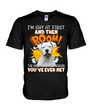 Annoying - Dogo Argentino V-Neck T-Shirt tile