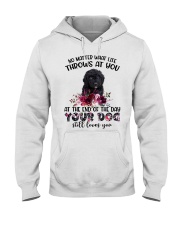 At The End - BLACK Goldendoodle Hooded Sweatshirt tile