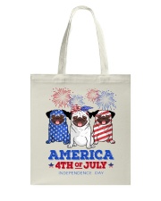 American Independence Day Pug Tote Bag tile