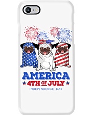 American Independence Day Pug Phone Case tile