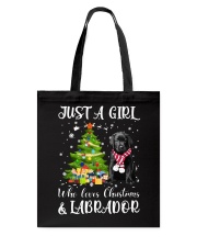 Girl Loves Christmas - Labrador Tote Bag tile