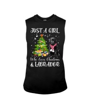 Girl Loves Christmas - Labrador Sleeveless Tee tile