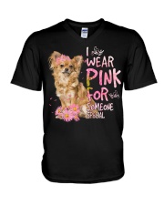 For Someone - TAN LONG HAIRED Chihuahua V-Neck T-Shirt tile